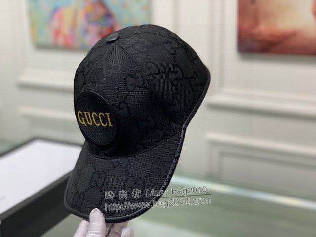 Gucci新品男士帽子 古馳GG印花棒球帽鴨舌帽  mm1376